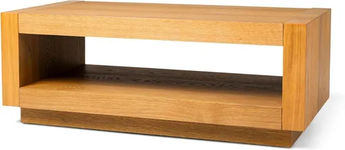 Vista 10 de Maven Lane Artemis Mesa de Café – Mesa Rectangular de 45 cm con Almacenamiento – Madera Sólida Negra – Ideal para Sala de Estar y Salón
