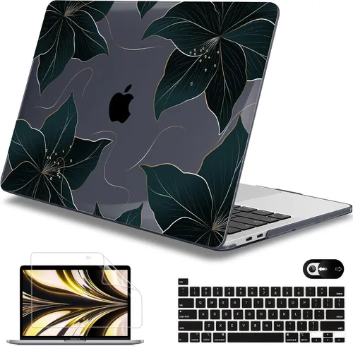 Vista 9 de Mektron Funda para MacBook Pro de 13 pulgadas 2022 2021 2020 versión A2338 M2 M1 A2289 A2251, cubierta rígida de plástico impresa para MacBook Pro