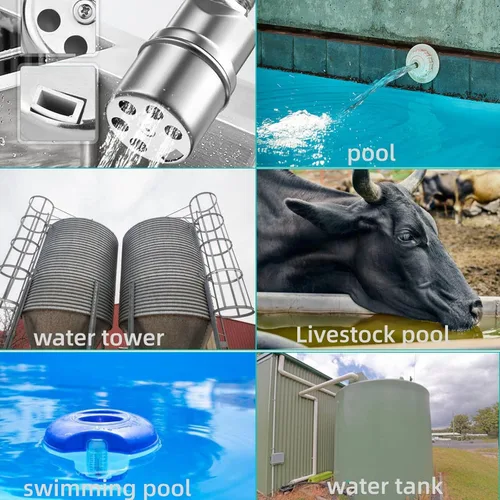 Vista 6 de Válvula de control automático de nivel de agua con flotador, válvula de bola de flotador de 12,7 mm y 19 mm con llenado automático y apagado