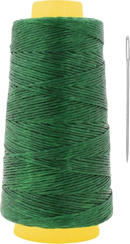 Vista 11 de Mandala Crafts Cordel de batido encerado blanco de 0.039 pulgadas con aguja, 164 yardas para cuerda de teñido anudado, amarre, atado, cordón