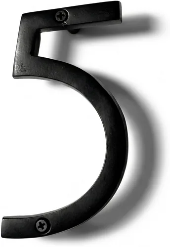 Vista 31 de NACH Números de casa flotantes, números de casa negros de aluminio de 4 pulgadas para exteriores - Número 0, números de puerta con accesorios