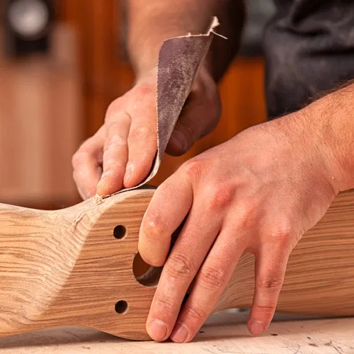 Vista 6 de Fandeli Papel de lija de madera Grano 220 25 hojas de 9 x 11 pulgadas Lijado de madera a mano Ideal para lijadora orbital