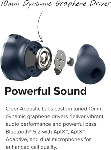 Vista 10 de Cleer Audio Ally Plus II - Auriculares inalámbricos con cancelación de Azul medianoche