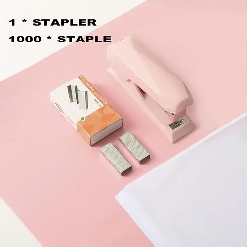Vista 2 de Grapadora con grapas, grapadoras pequeñas y resistentes para escritorio