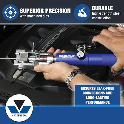 Vista 3 de Mastercool 72480 Kit de herramientas hidráulicas y de abocardado – Abocardes dobles de 37° y 37° para conexiones AN, aviación y automoción