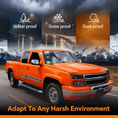 Vista 4 de G-PLUS Faros delanteros compatibles con Chevy Avalanche 1500 2500/Ajuste Chevy Silverado 1500 2500 HD 3500 2003-2006, lente transparente, carcasa