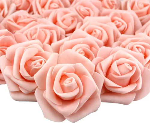 Vista 20 de 3 x 1.6 x 3 pulgadas, 100 unidades de espuma artificial 3D de tacto real sin tallo para decoración del hogar y fiesta de boda (negro)