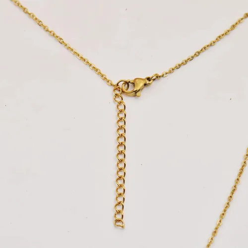 Vista 5 de HUAN XUN Collar personalizado con cualquier nombre para mujeres y niñas en oro y plata