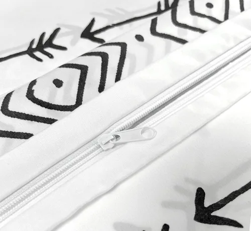 Vista 131 de Marina Decoration Juego de funda de edredón de 3 piezas con 2 fundas de almohada, diseño de rayas negras y grises, tamaño doble/matrimonial