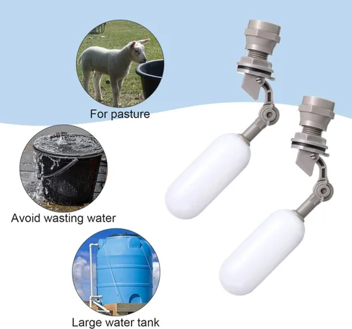 Vista 4 de Válvula de bola de flotador de 1/2 pulgada, válvula de flotador de agua de plástico, mini válvula de flotador de plástico con brazo ajustable