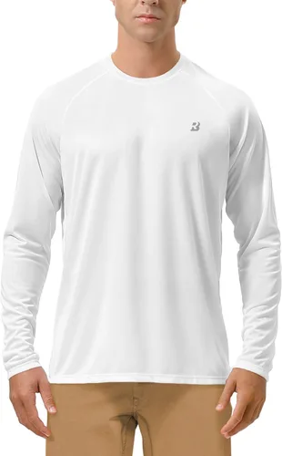 Vista 28 de Roadbox Camisas de Protección Solar UV UPF 50+ para Hombres Manga Larga SPF Rash Guard para Pesca Senderismo Natación Correr
