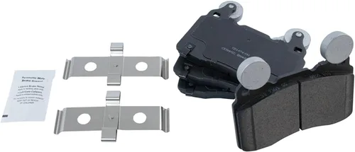 Vista 6 de Juego de pastillas de freno de cerámica delanteras y traseras compatibles con Chevrolet Camaro 2010-2015 SS 2015-2017