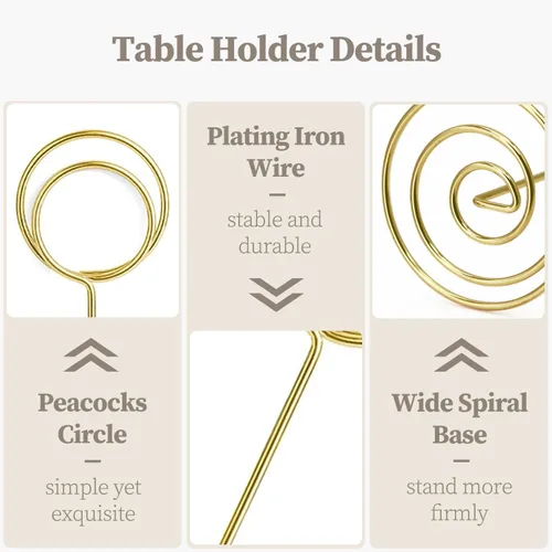 Vista 3 de Paquete de 20 soportes para números de mesa, soportes para números de mesa de 3.35 pulgadas, soporte para tarjetas de lugar para bodas, fiestas