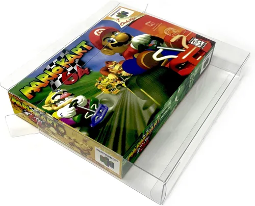 EcoTEK Protectors Funda protectora transparente compatible con SNES & Nintendo 64 Games Storage Box Display - Resistente a los arañazos - a prueba