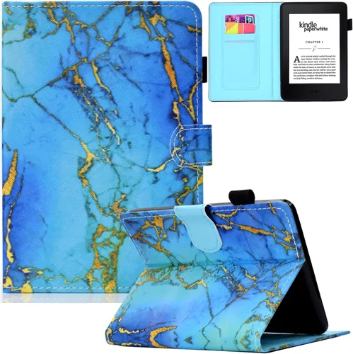 Vista 15 de Funda para Kindle Paperwhite, de piel sintética, con ranuras para tarjetas, con tapa de apagado y encendido automático para Amazon Kindle Paperwhite