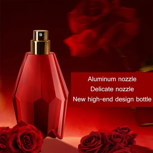 Vista 2 de Perfume de rosa roja para mujer, Eau De Parfum, Almizcle, Miel, Vino, Fragancia Ligera Floral, Aceite Perfume 1.7 fl oz