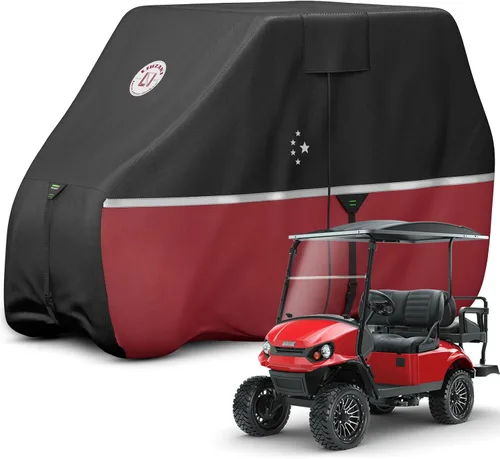 Vista 11 de Cubierta impermeable para carrito de golf, tela de grado marino resistente, ajuste universal para la mayoría de marcas 2/2+2/4+2 pasajeros Yamaha
