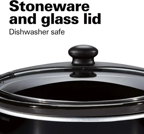 Vista 4 de Hamilton Beach Olla de cocción lenta de 10 cuartos de galón + olla de cocción lenta programable de 7 cuartos de galón