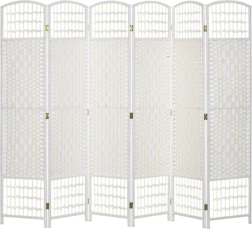 Vista 11 de HOMCOM Divisor de habitación de 3 paneles, pantalla de privacidad plegable, separador de habitación de 5.6 pies, divisor de pared de división Negro