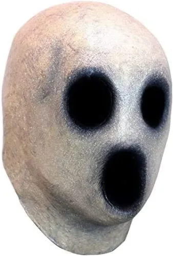 Eioflia Máscara facial espeluznante pálida de Halloween, disfraz de calavera fantasma, disfraz de cosplay de fiesta de Halloween, máscara facial