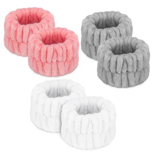 Vista 15 de Toallas de muñeca para mujer para lavar la cara, toalla de microfibra para spa, pulseras absorbentes, banda para el sudor para niñas que evitan que