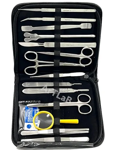 Vista 6 de Nuevo kit de disección de laboratorio de biología de acero inoxidable de primera calidadanatomíaestudiante de medicina - mango de cuchillo bisturí