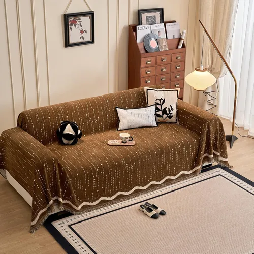 Vista 12 de ROOMLIFE Leopard Couch Cover Boho Sofa Covers for 3 Cushion Couch Washable, Furniture Protector Sofa Couch Cover for Dogs, Soft Breathable Sofa