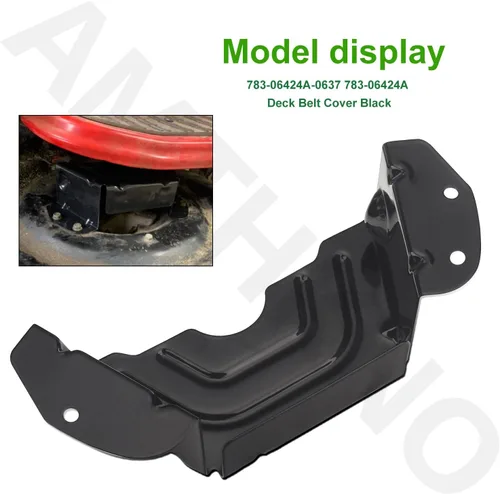 Vista 2 de 783-06424A-0637 - Cubierta de cinturón de cubierta negra compatible con MTD/Craftsman/Troy-Bilt/Husky cortacésped de 42 pulgadas y 46 pulgadas