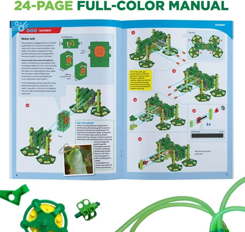 Vista 5 de Thames Kosmos Kit de experimento STEM Geckobot Construye un robot de escalada de pared y 6 otras creaciones mecánicas Explora la física