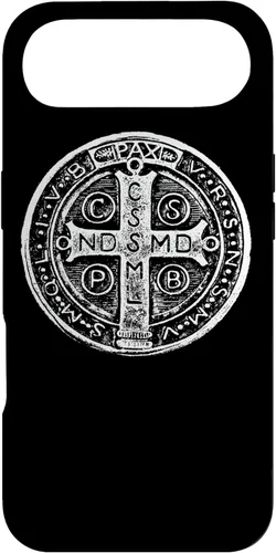 Vista 27 de St. Benedict Medal Saint Benedict Cross Catholic Christian Case for iPhone 16