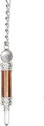 Vista 44 de Péndulos de metal curativos de Amazing Gemstone para adivinaci��n, cúpula dorada de acero de cobre de alta energía, péndulo de bronce, péndulos