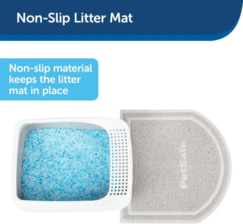 Vista 5 de PetSafe Tapete de arena para gatos, impermeable, para suelos higiénicos y limpios, parte trasera antideslizante de doble capa, textura apta