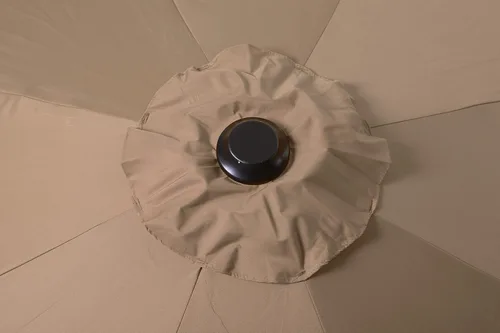 Vista 3 de Trademark Innovations Sombrilla de patio con manivela inclinable - 7' (bronceado), Beige Bronceado, Moderno