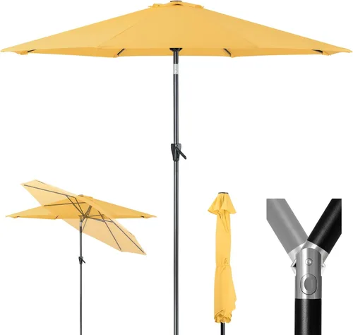 Vista 13 de Tempera Patio Market Outdoor Table Umbrella with Push Button Tilt and Crank, Large Sun Umbrella with Sturdy Pole & Fade Resistant Canopy, Easy to Set
