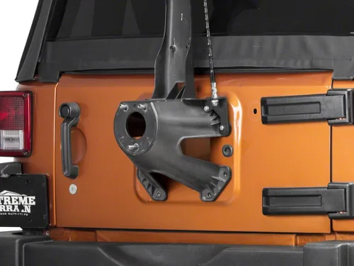 Redrock - Soporte de antena CB 4x4; negro texturizado compatible con Jeep Wrangler JK 07-18