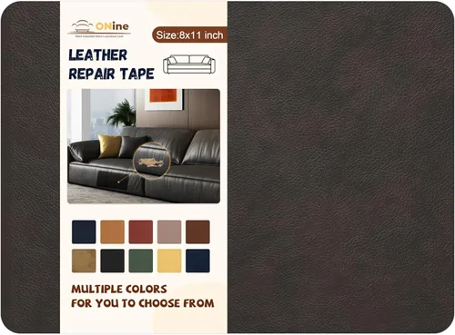 Vista 17 de ONine - Parche para reparación de cuero, autoadhesivo, diferentes colores, de 8 x 11 pulgadas para desprender y pegar, se adhiere a sofás, asientos