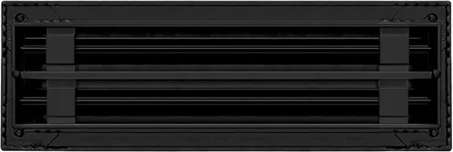 Vista 2 de BUILDMART - Cubierta de ventilación de CA moderna de 12 x 4 - Ventilación decorativa de aluminio negro - Difusor de ranura lineal estándar - Rejilla