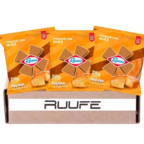 Ponque Ramo Nuez (Pck de 3) Delicioso pastel colombiano con sabor a nuez mecato colombiano Snack de colombia en línea Colombiano Snacks dulce