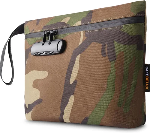 Vista 8 de Bolsa a prueba de olores, bolsa a prueba de olores con cerradura de combinación, contenedor duradero a prueba de olores con forro de carbono, bolsa