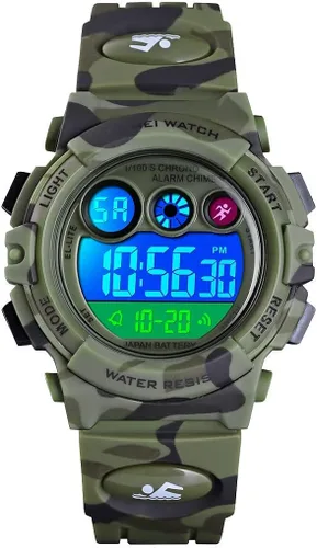 CakCity Kids Watches Digital Sport Watches for Boys Girls Outdoor Waterproof Watches with Alarm Stopwatch Military Child Wrist Watch Ages 5-10