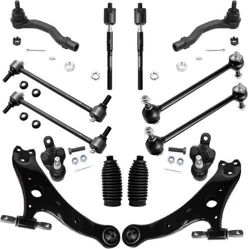 Vista 50 de Detroit Axle - Kit de suspensión RWD Front End de 16 piezas para Chrysler 300 Dodge Charger Challenger 11-14, 6 brazos de control, 4 barras