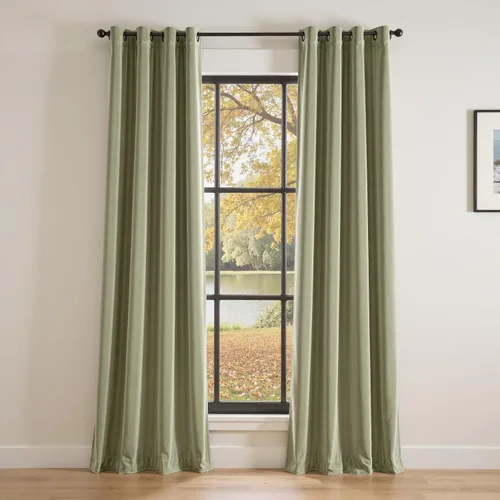 Vista 27 de Lazzzy Cortina opaca de terciopelo azul con aislamiento térmico para dormitorio, sala de estar, oscurecimiento de privacidad, cortinas de terciopelo