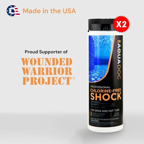Vista 7 de Aquadoc - Shock de Spa Sin Cloro para Jacuzzi - 32oz (Paquete de 2) - Tratamiento Sin Cloro y Shock Mejorado para Asistir al Bromo - Hecho en EE.UU
