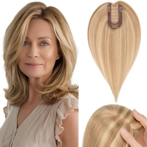 Vista 19 de Rich Choices Postizo de Cabello Humano 100% Real con Flequillo - Postizo de Cabello Remy Real para Mujeres con Adelgazamiento en la Parte Superior