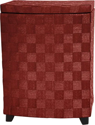 Vista 3 de Red Lantern Cesta de lavandería de fibra natural de 27" - Negro