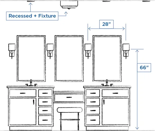 Vista 12 de ARCHIE luz simple para tocador, P2989-74, 100.00watts, 120.00 volts