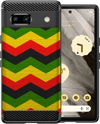 Vista 13 de CasesOnDeck Slim TPU Case Compatible with Google Pixel 7A (2023) / Pixel 7A Case [Flex Carbon] Cool Ultra Thin Slim Black TPU - Blue Penguins