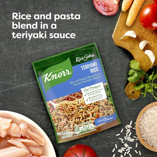 Vista 4 de Knorr Rice Sides Teriyaki Para un sabroso acompañamiento de arroz Sin sabores artificiales, sin conservantes, sin MSG añadido 5.4 oz