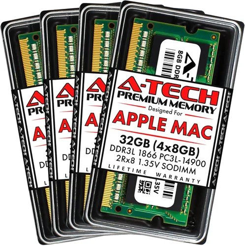 Vista 10 de A-Tech 8 GB de RAM para Apple iMac de finales de 2015 27 pulgadas Retina 5K DDR3L 1866MHz / 1867MHz PC3L-14900 1.35V 204-Pin módulo