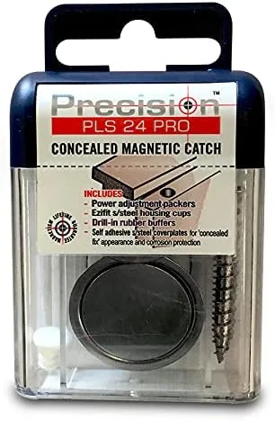 Vista 7 de PLS 24 PRO - Cierro magnético oculto para puertas de uso ligero a pesado con un grosor mayor a 30 mm (1.18"), paquete de 2